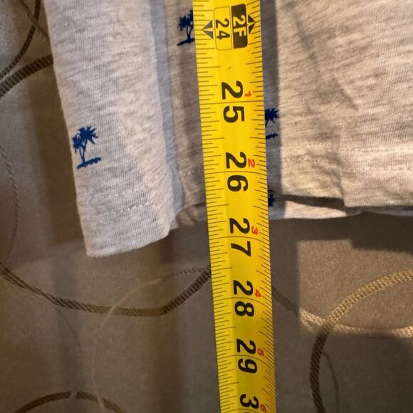 Denim & Flower Ricky Singh T-Shirt Size XL Men's Grey Tropical Palms AOP SS - Picture 5 of 6